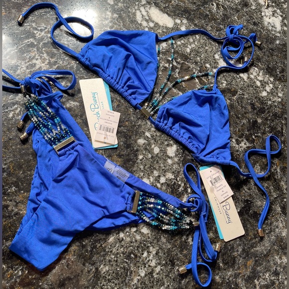 NWT beach bunny bikini XL top S bottoms “Out of your league”